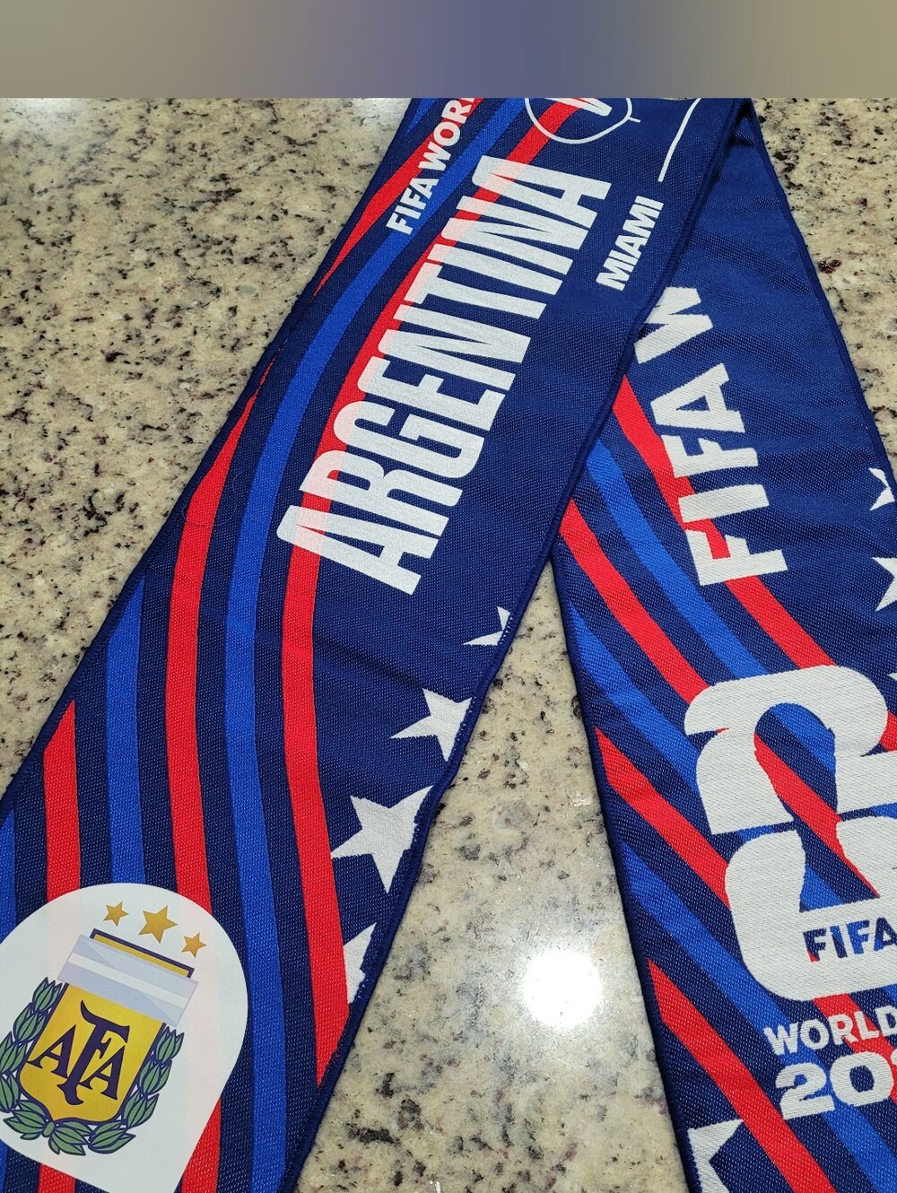 Argentina Vs Cabo Verde Scarf FIFA World Cup 2026 Miami Limited Edition - Picture 2 of 9